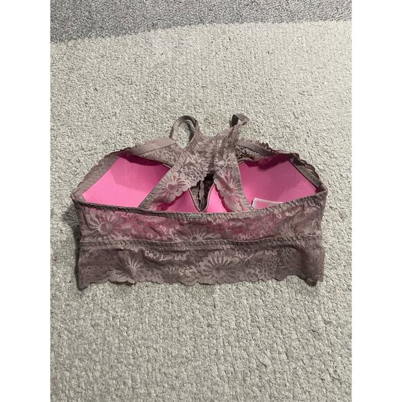 NWT Victorias Secret PINK Lace Bralette Bra Womens Size Medium Taupe 11093779 - Picture 3 of 7